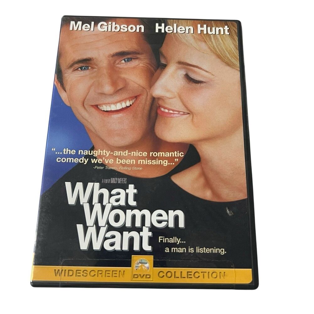 What Women Want (DVD, 2001) Widescreen Mel Gibson Helen Hunt Romantic Comedy